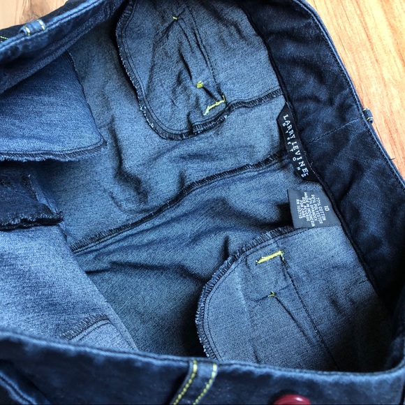 LARRY LEVINE Y2K Vintage Stretch Sport Capri Jeans Blue Size 10 Women’s - Picture 5 of 16